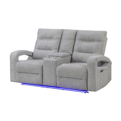 Causeuse inclinable électrique gris Isolé