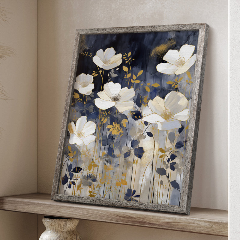 Reproduction encadrée FLORAL Series CCDCLXXVII - bois massif, H 30 po x l 24 po