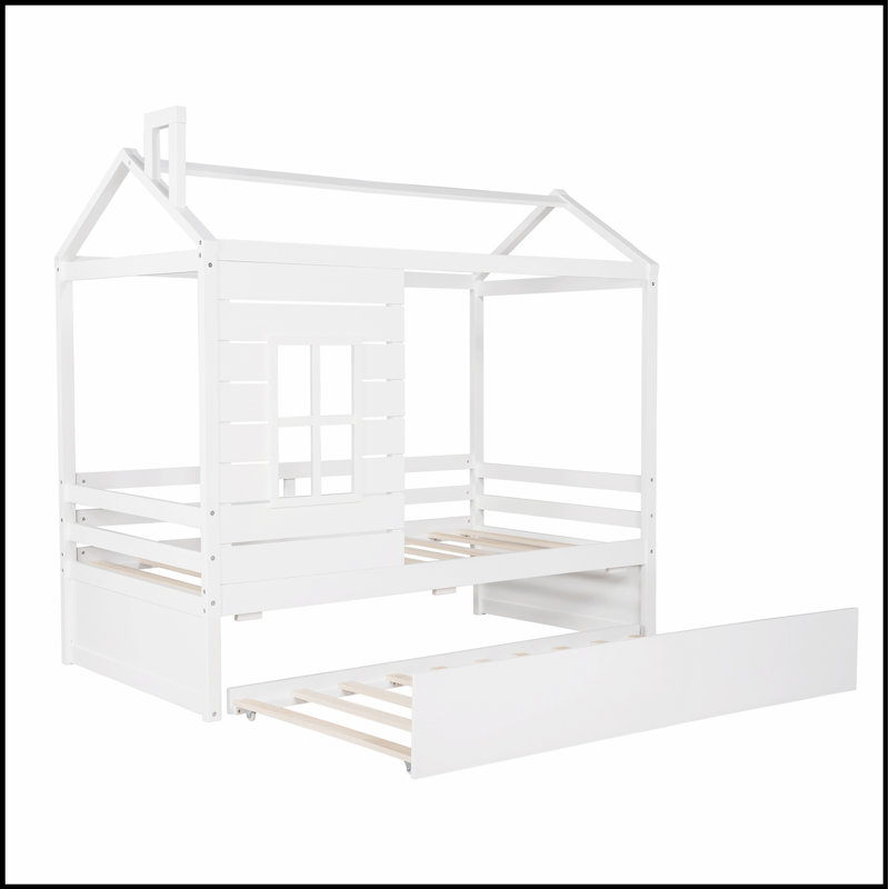 Lit en bois avec lit gigogne House House