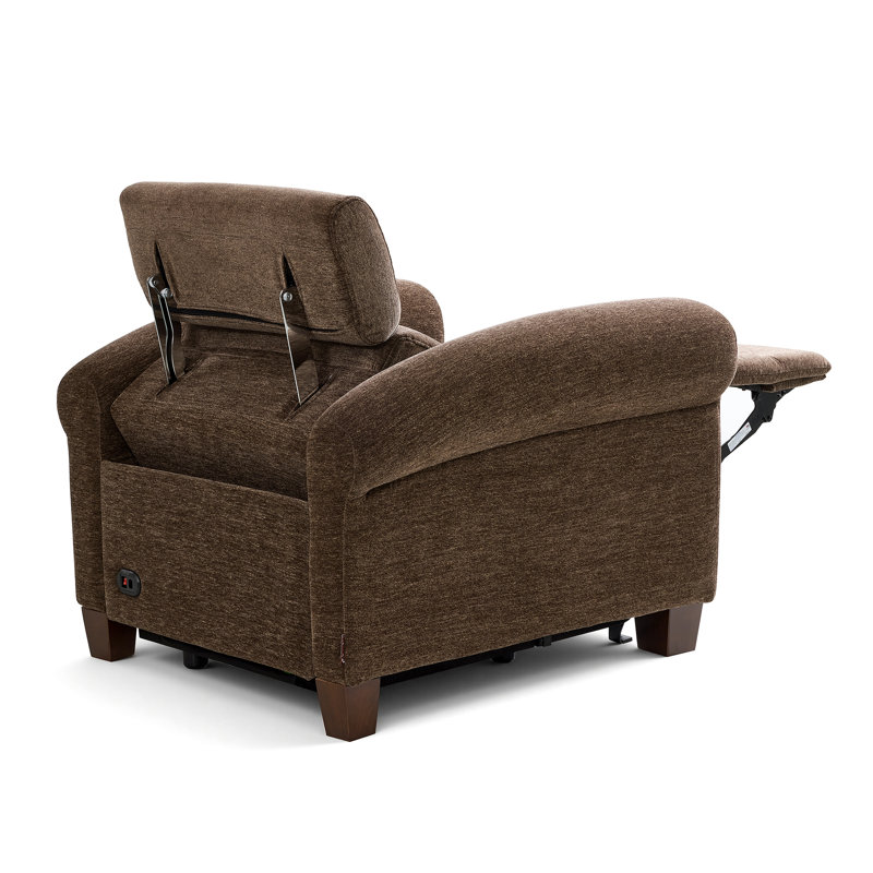 Fauteuil inclinable électrique avec repose-tête Wall Hugger, Marron foncé