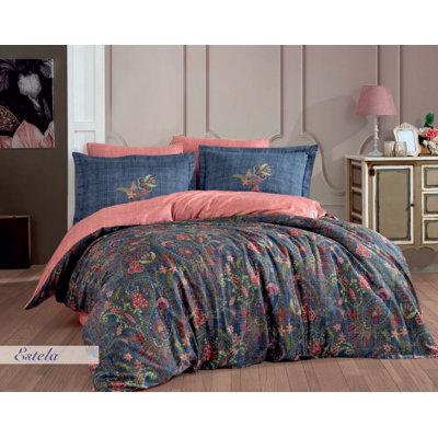 Satin Floral Duvet Cover