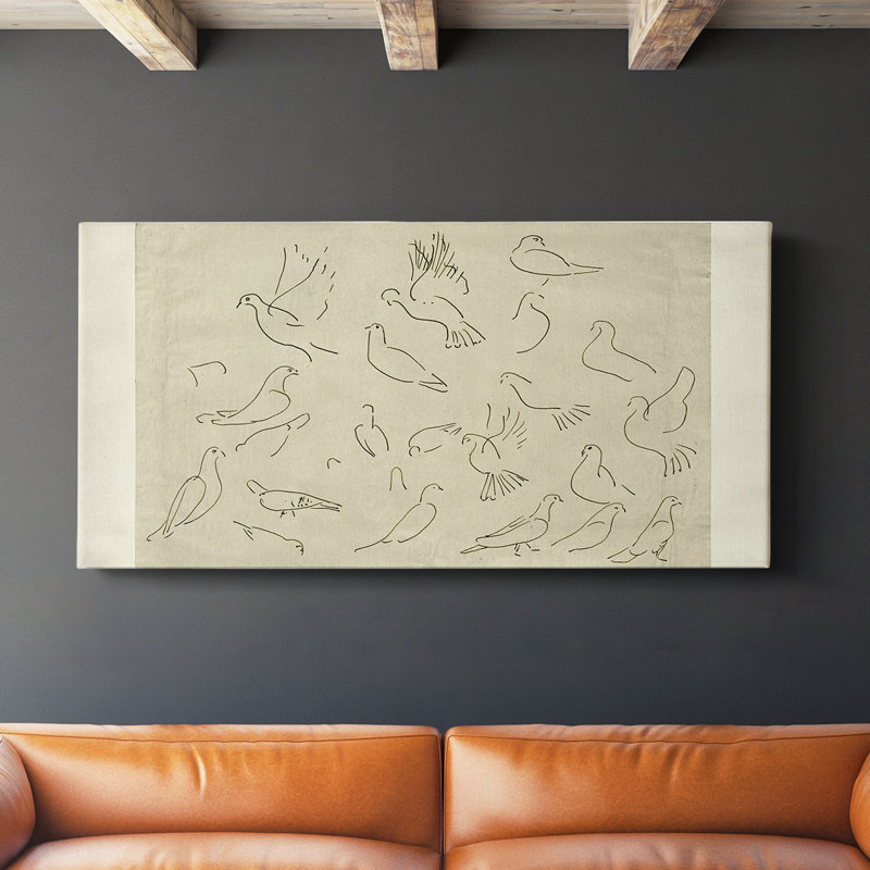 Série abstraite - CMXLIV - Toile tendue avec châssis - Prêt à accrocher, H 16 po x l 32 po