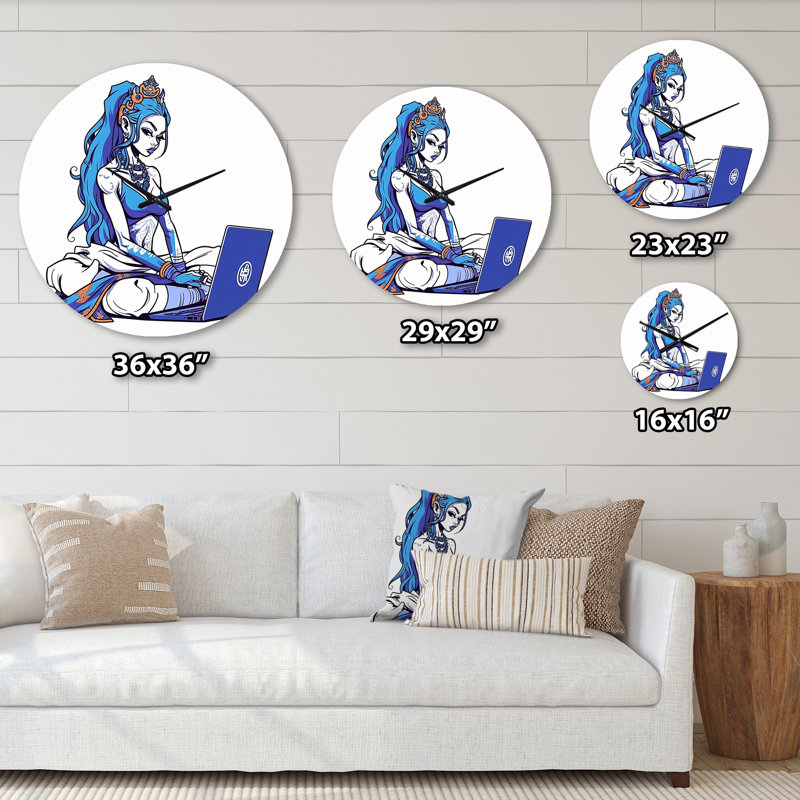 Horloge murale élégante en métal Influencer I, Petit