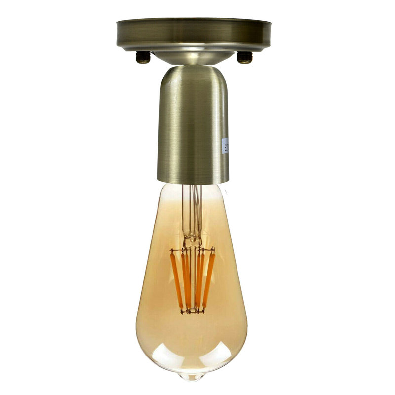 Lentini Flush Mount, Green Brass