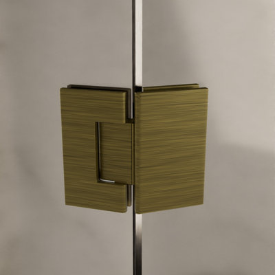 Glass To Glass Mount Shower Door Hinge 135 Degrees Antique Brass Finish