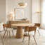 Table de salle à manger extensible en bois massif et chaises tissées brun foncé 2 pièces