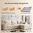 108" Boneless Couch for Living Room, Compression Cloud Couch with L-Shape Ottoman, Deep Seat Corduroy Modular Sectional Sofa, No Assembly Required (Beige, 3 Seater + Ottoman)-1854844662-1854844659-1854844658