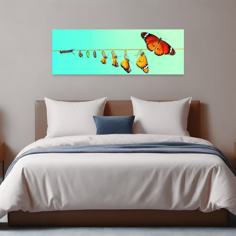 Art mural papillon, H 16 po x l 48 po