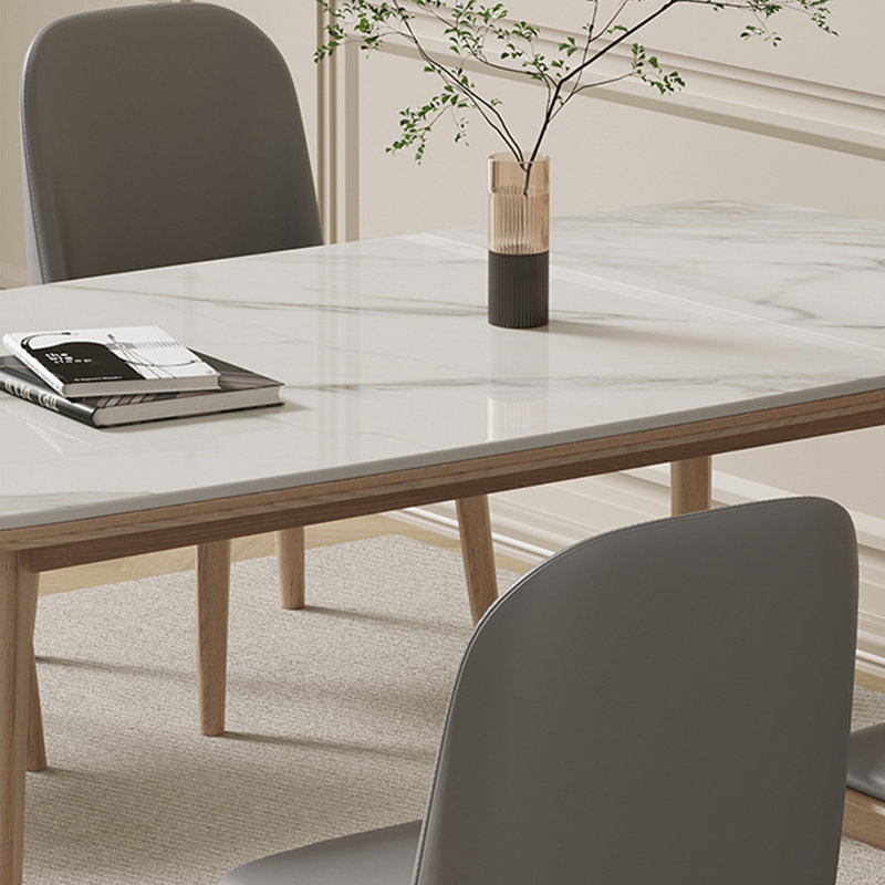 Ensemble de salle à manger contemporain en chêne avec chaises, H 29,52 po x L 59,05 po x l 31,49 po