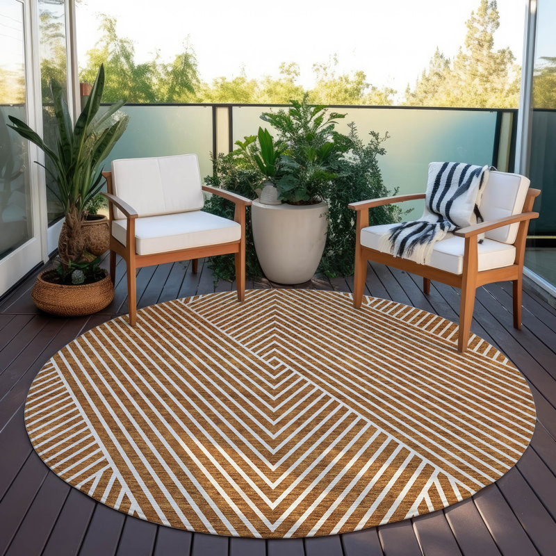 Pentagia Area Rug, Round 8'