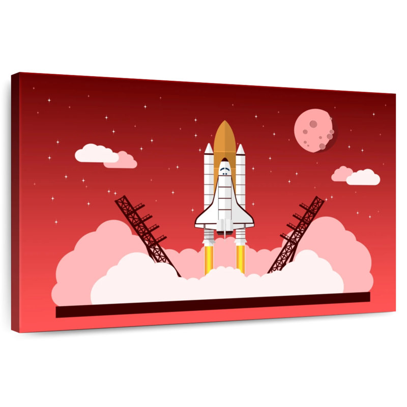 Space Shuttle Mission Launch, 8" H x 12" W