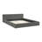 Upholstered Platform Bed with Channel Tufted Headboard, Low Profile Bed Frame with Chenille fabric, Dark Grey, Queen-71431396