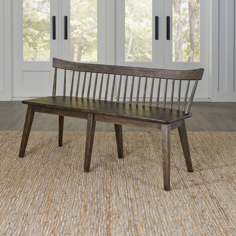 Jakeelah 6 Person Rectangular Dining Table Set, 6 Pieces: Table, Bench, 4 Chairs