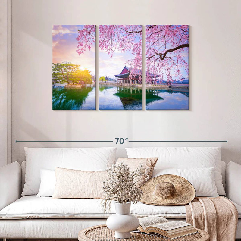 Lilie Gyeongbok Palace au printemps, H 28 po x l 45 po