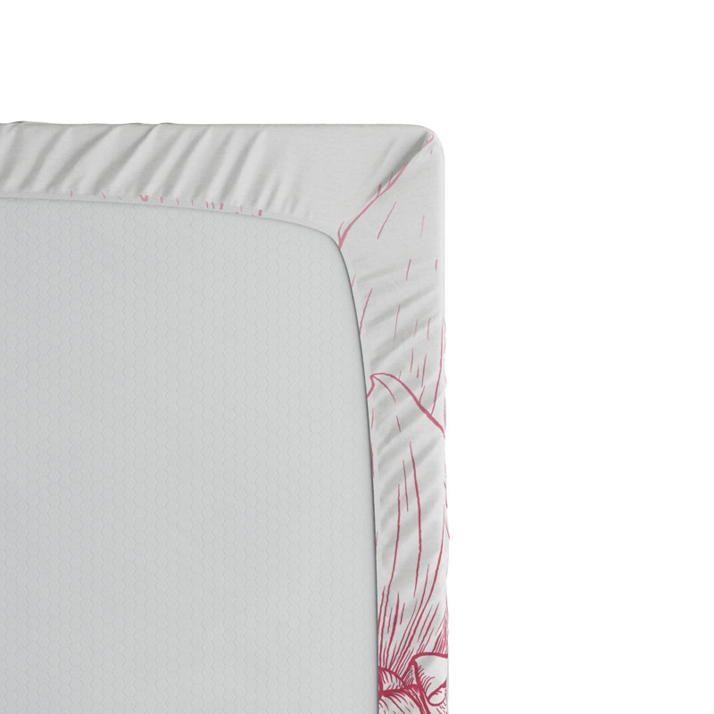 Microfiber Floral Fitted Sheet, Full Fitted Sheet