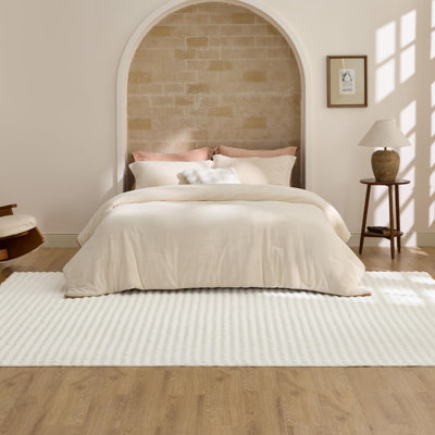 Bedsure Fluffy Area Rugs For Living Room，machine Washable Shaggy Carpet, Bubble Style In Coconut Milk