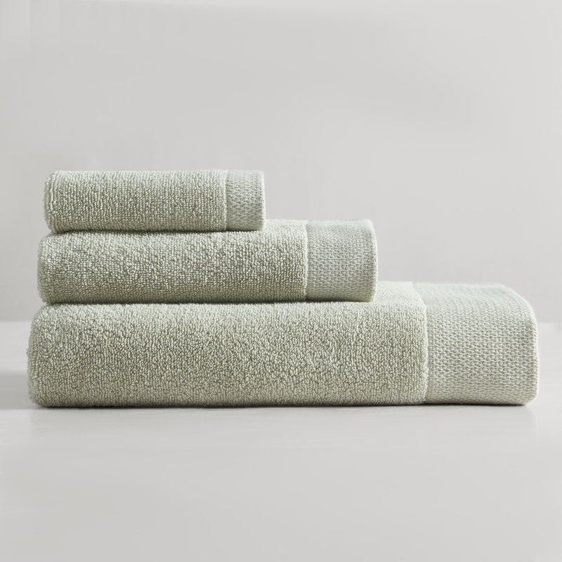 Ensemble de 3 valises pour chambre d'amis 100% coton, Vert clair