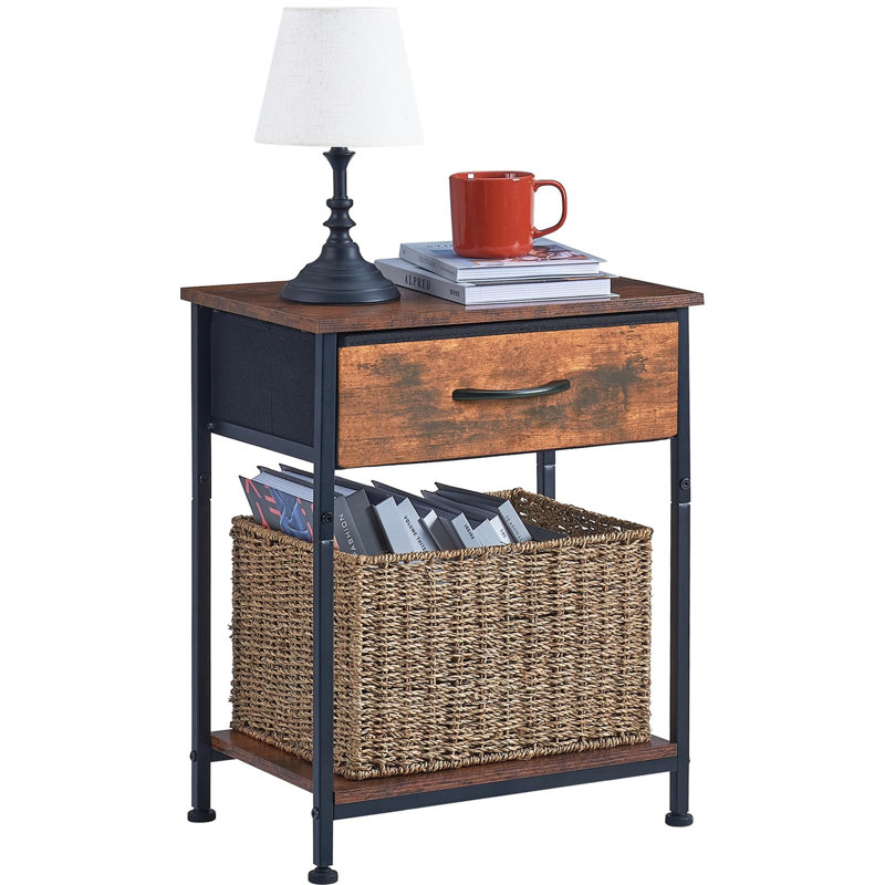 Jenesse End Table, Brown, Black
