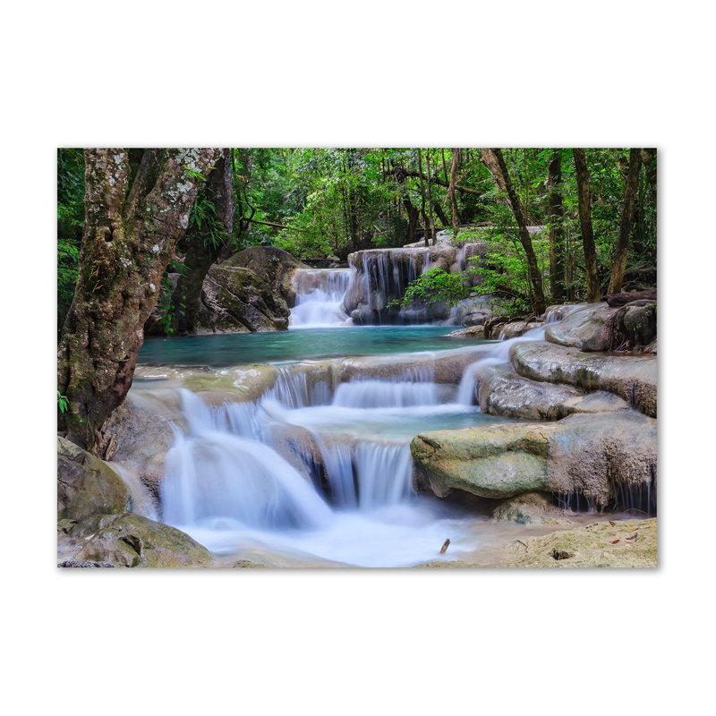 Cascade In The Forest - Wrapped Canvas Print