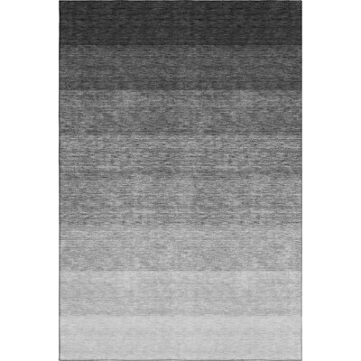 Premium Machine Washable Prisco Black Rug