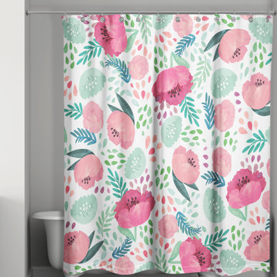 Rideau de douche simple floral Desdemona