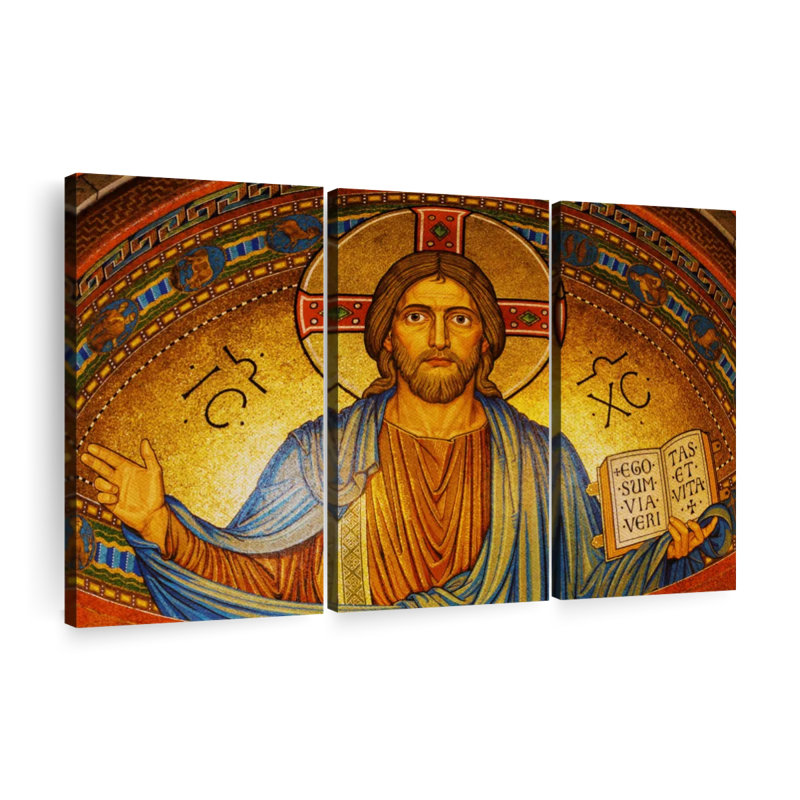 «Jesus russe» sur toile, H 28 po x l 45 po x P 1,25 po