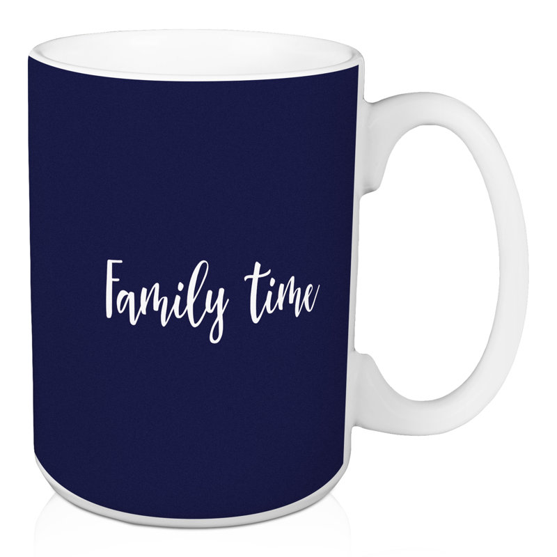 Grande tasse à café family time Okanogan, Bleu marine