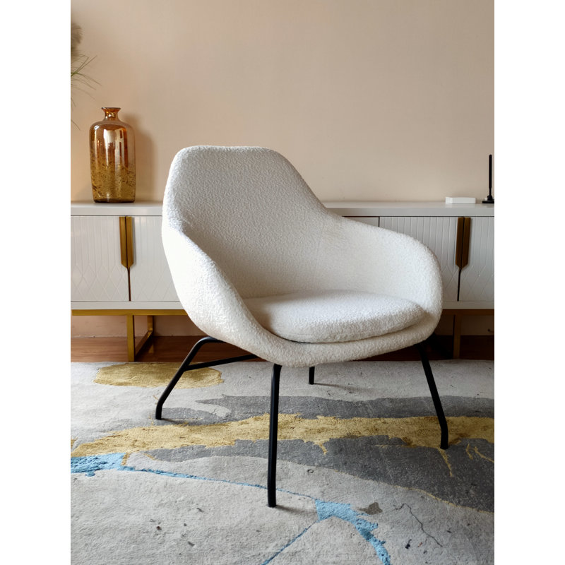 Upholstered Armchair, Ivory