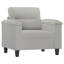 Canapé-fauteuil, microfibre grise, pieds fuselés, 35 po