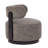Brizo Modern Minimalist Curved 360 Swivel PU leather Upholstered  Club Chair with Wooden Base and Barrel Back Design-125186790