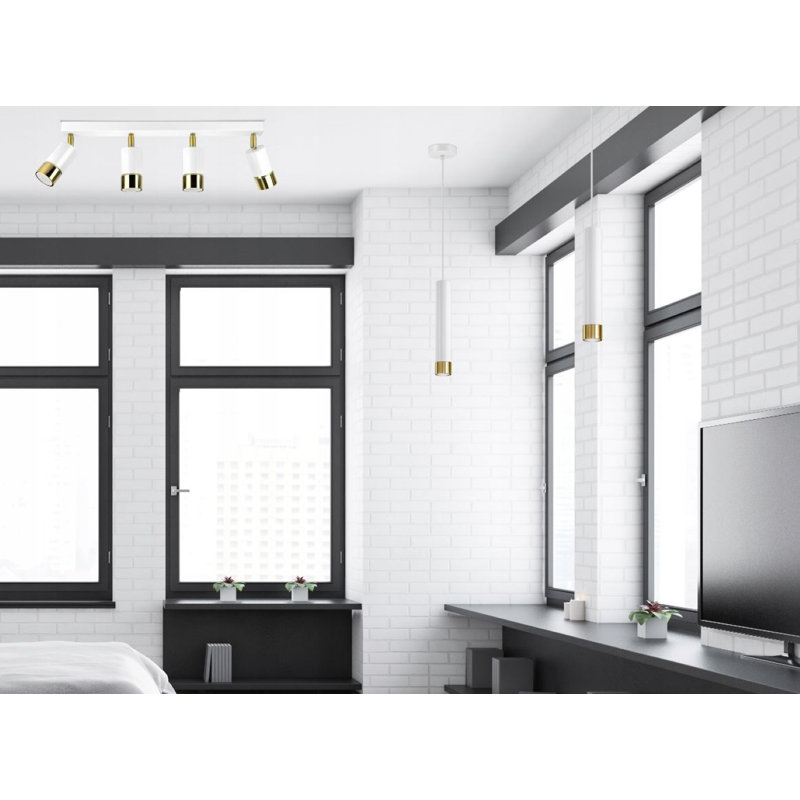 Amalina Spotlight, White/Gold