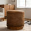 Table de bout ronde en rotin avec rangement amovible