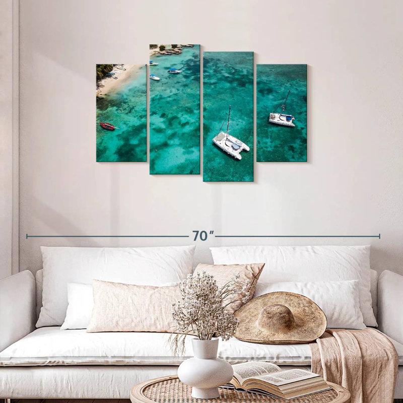 Mehar Catamarans On Turquoise Waters, 27" H x 43" W