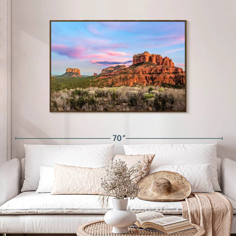 Sedona Rock Formations, Cadre flottant en noyer, 46 po x 31 po