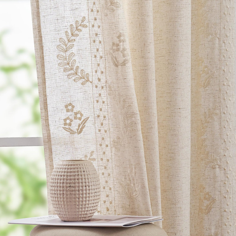 Farmhouse Floral Patterned Curtains