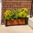 Robinet Rectangular Slatted Acacia Wood Planter Box with Liner - 24" x 8.25" x 8.75"