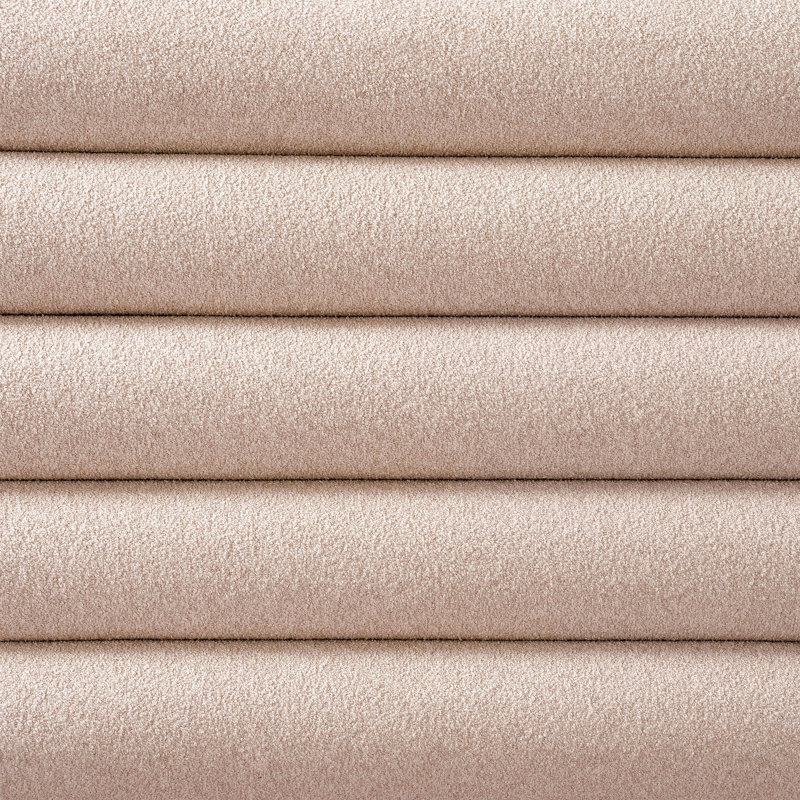 Structure de lit grand en bois avec tête de lit tapissier en tissu Boucle