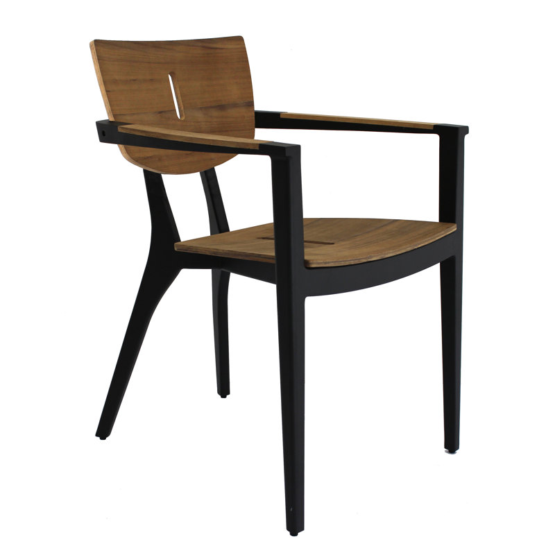 Diuna Outdoor Teak Dining Armchair, Anthracite