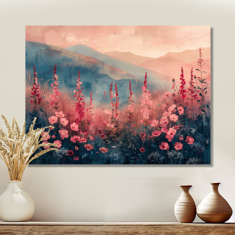 Aquinnah - Lupin, art mural, H 12 po x l 20 po x P 1 po, Toile tendue