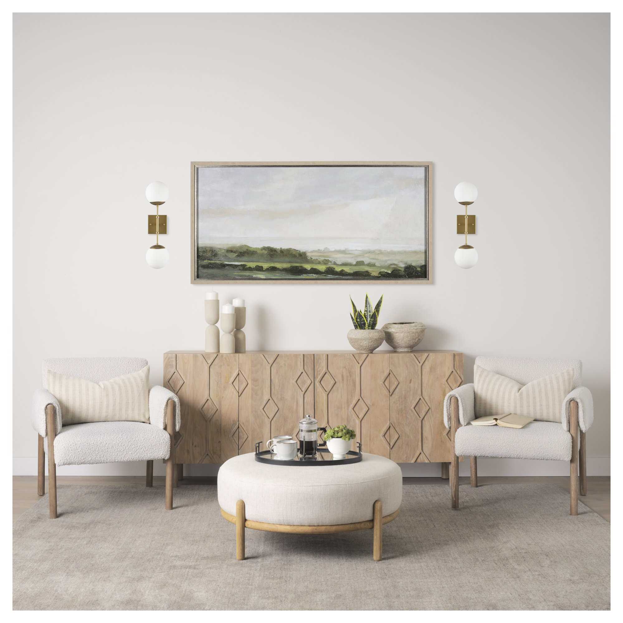 Benton 2 Light Glass Dimmable Wall Scone, Brushed Gold