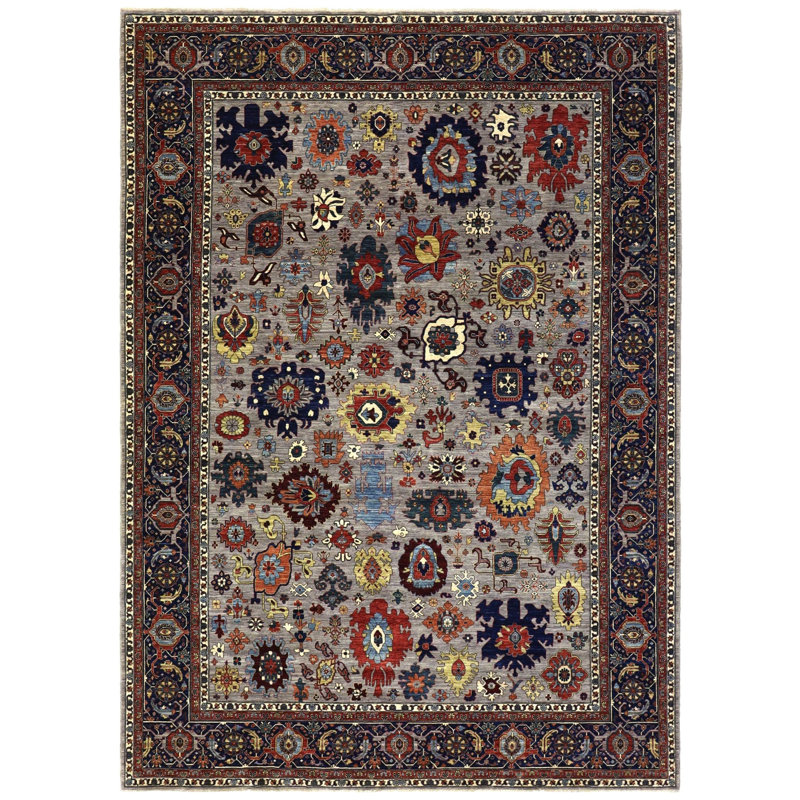 New Turkmen Afghan One-of-a-Kind Rectangle 10'2" X 13'11" Area Rug