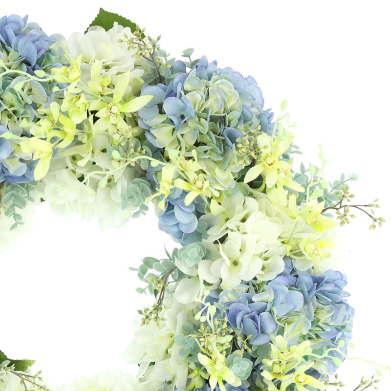 Couronne d'hortensia, vigne et muflier 24 po