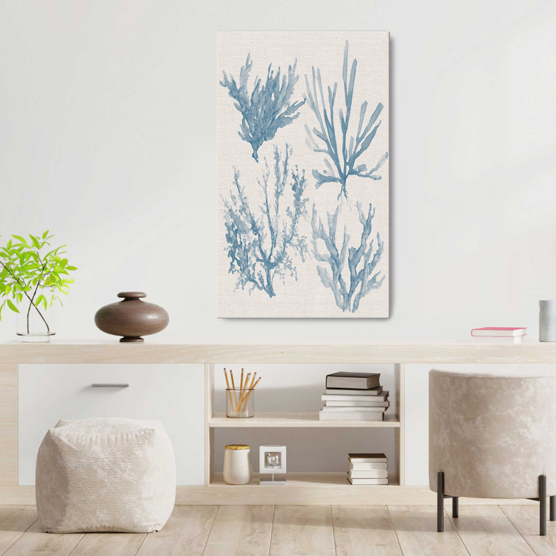 "Sea Coral Collection I" par Carol Robinson, reproduction sur toile, H 18 po x l 30 po x P 1 po