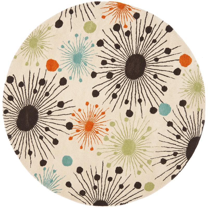 Tapis touffeté à la main Amier, Rond 8 pi