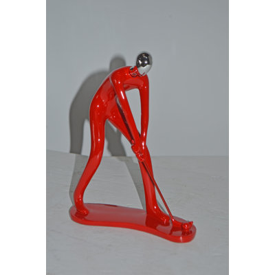 Figurine Altringham Golfeur avec tête argentée - Taille: L 7 po x l 2 po x H 9 po.