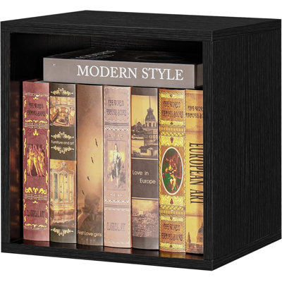 Organisateur de rangement cubique empilable pour la maison, livres, vêtements, jouets - Système de rangement modulaire à casiers - Bureau - Bibliothèque/Placard (Noir)