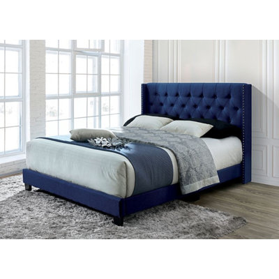 Alhia Upholstered Wingback Bed