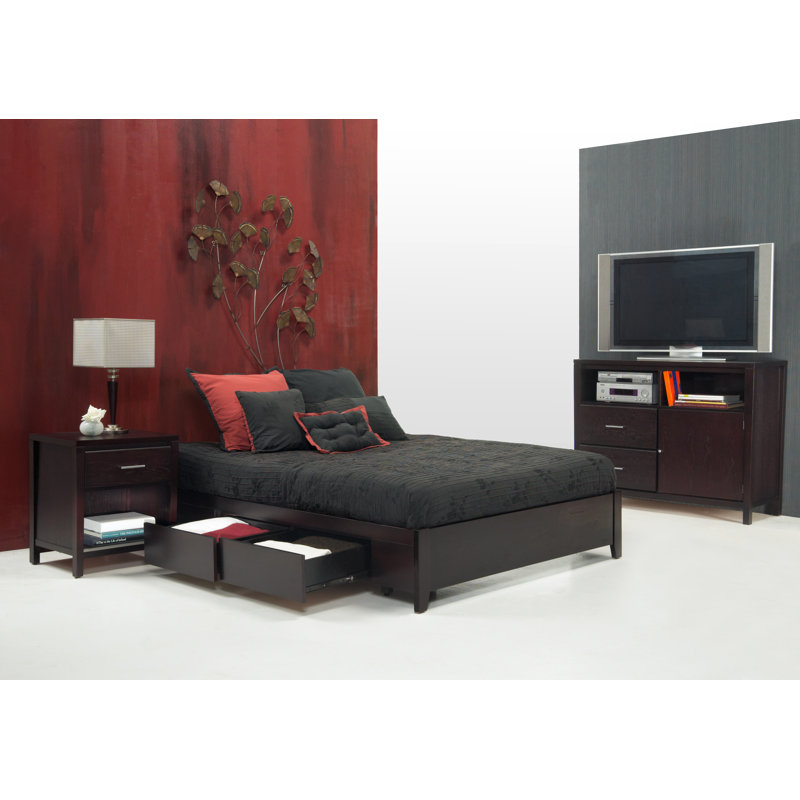 Mariel Solid Wood Standard Storage Bed, Full