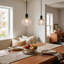 Luminaire suspendu simple avec abat-jour en verre