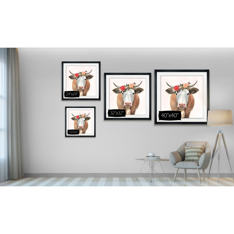 « spring on the farm ii », peinture, H 24 po x l 24 po x P 1,5 po, Cadre noir
